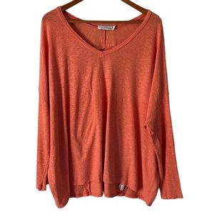 Cut Loose Coral/Pink Long Sleeve Blouse One Size